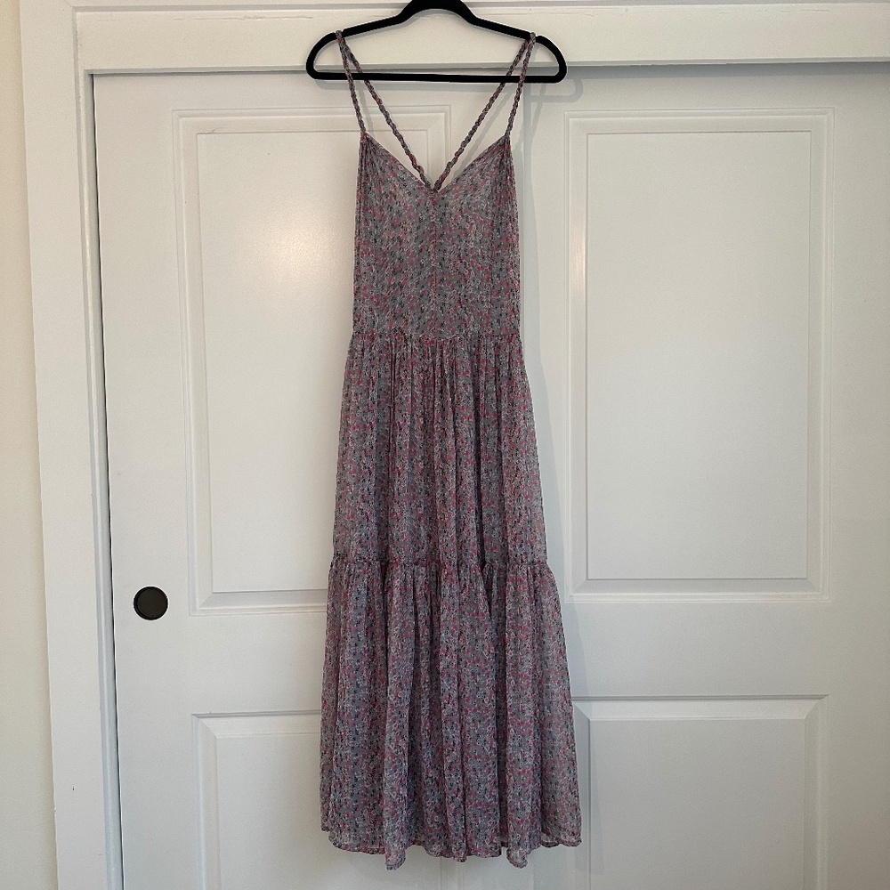 Astr Floral Maxi Dress - Pink and Blue